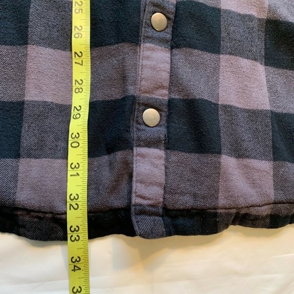 Croft & Barrow Flannel Jacket Shacket Fleece Lined‎ Snap Shirt Plaid 2XB Big - Picture 11 of 12